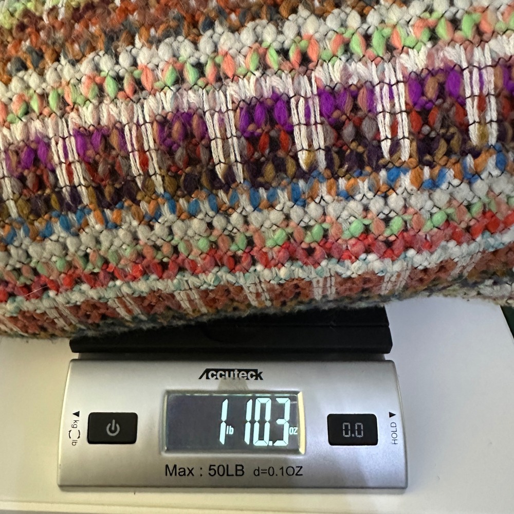 Anthropologie dRA Kimono Cardigan M Chunky Rainbow Boho Eclectic Folk Open Front - Picture 10 of 10